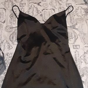 Backless black short dress